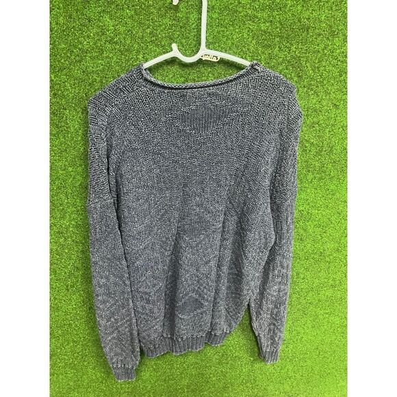 90s ALPS Women's Blue Knitted Sweater Sz Large - Picture 4 of 5
